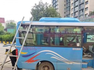 Bus air conditioning system repair