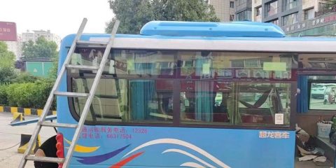 Bus air conditioning system repair